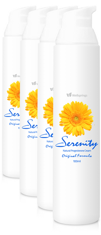 Wellsprings Serenity Cream (100ml pump bottle) - 4 Pack