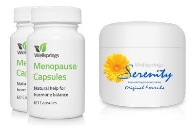 Wellsprings Menopause Capsules and Serenity Cream Pack